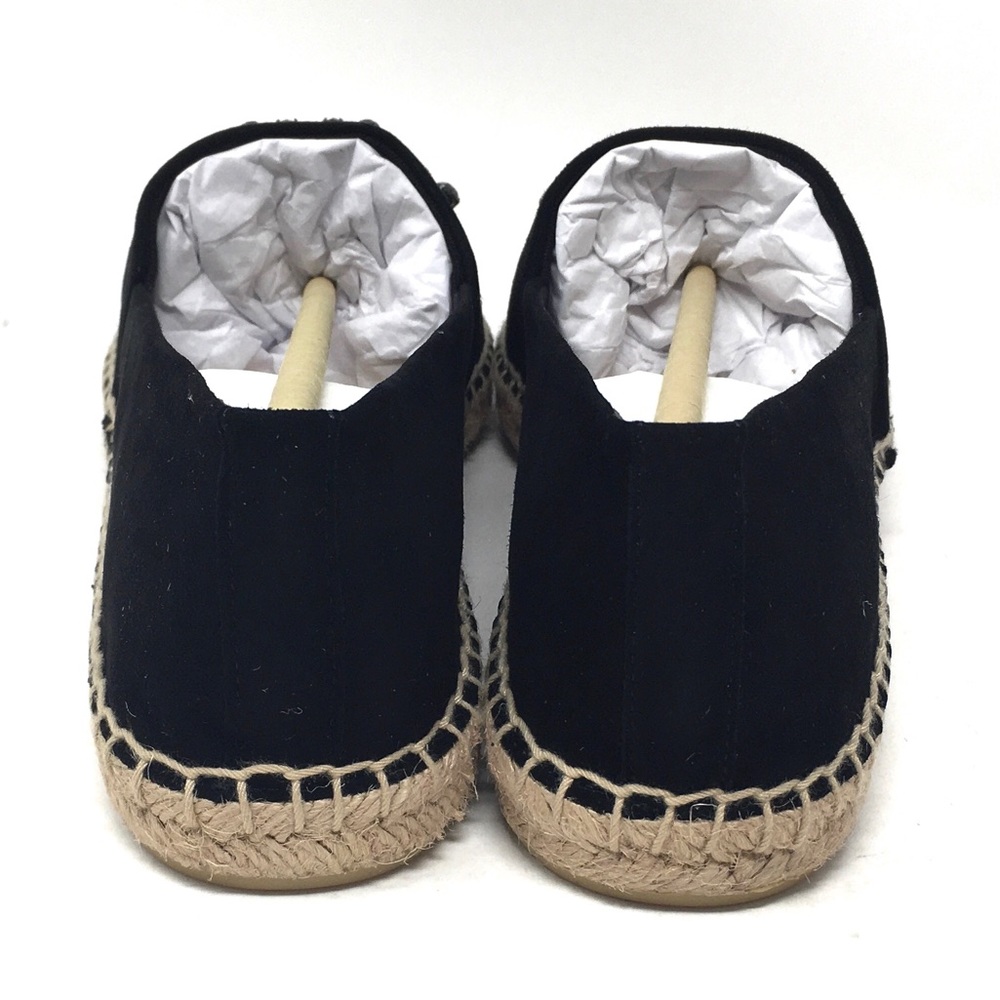 Tory Burch Embellished Espadrille Jewel Suede Perfect Black/Black Diamond - Picture 5 of 11